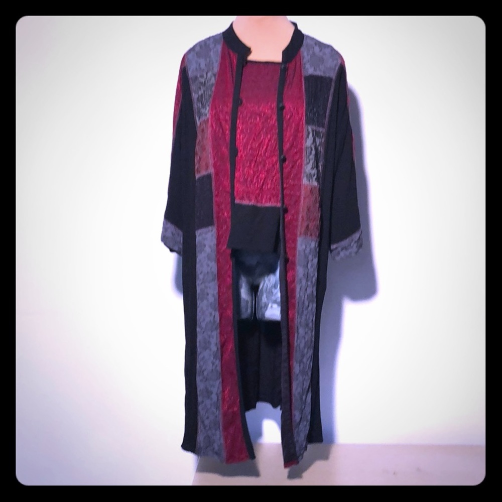 Spencer Alexis tank and paneled light jacket.